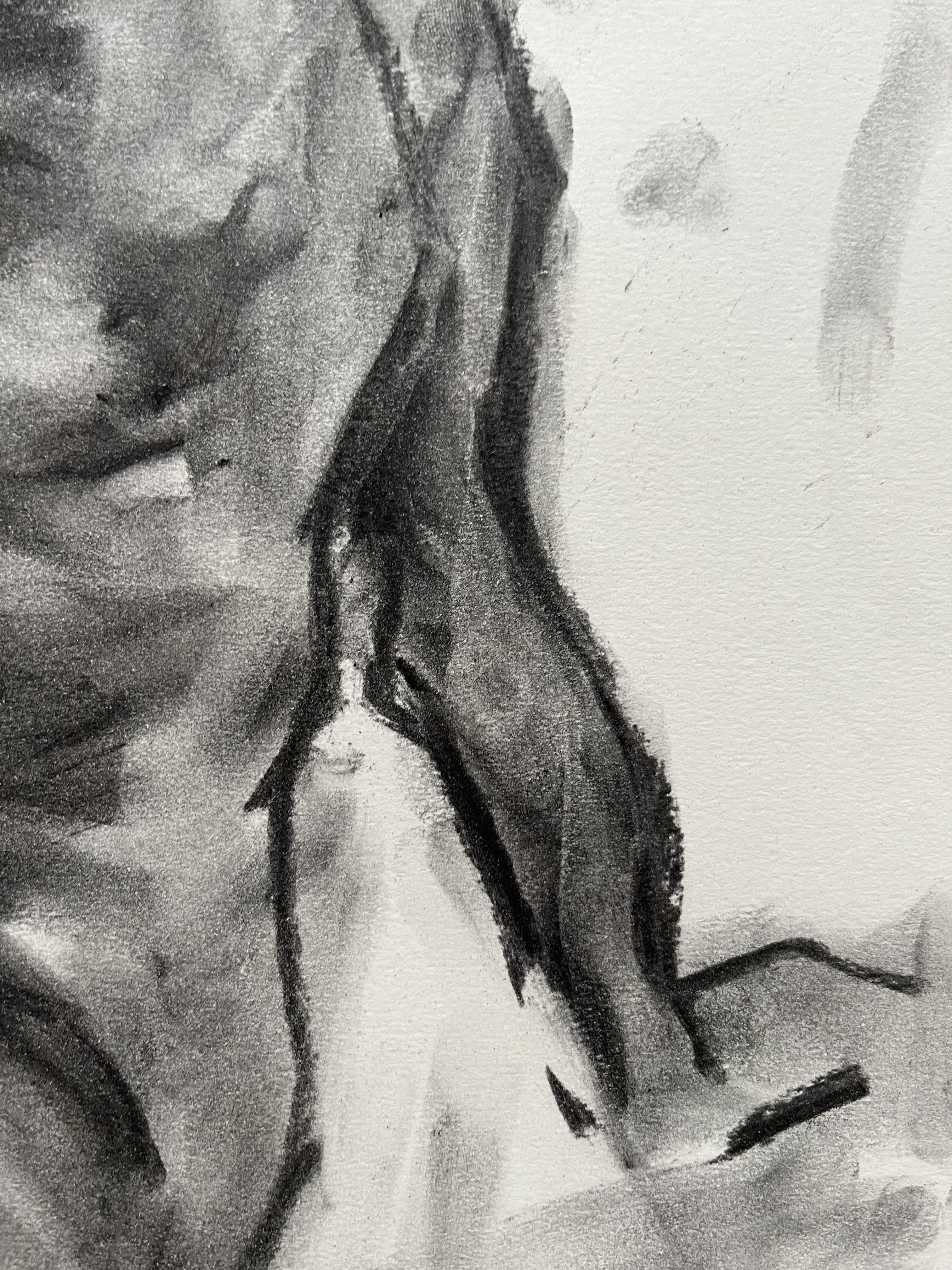 Only You, Drawing, Charcoal on Paper For Sale 1