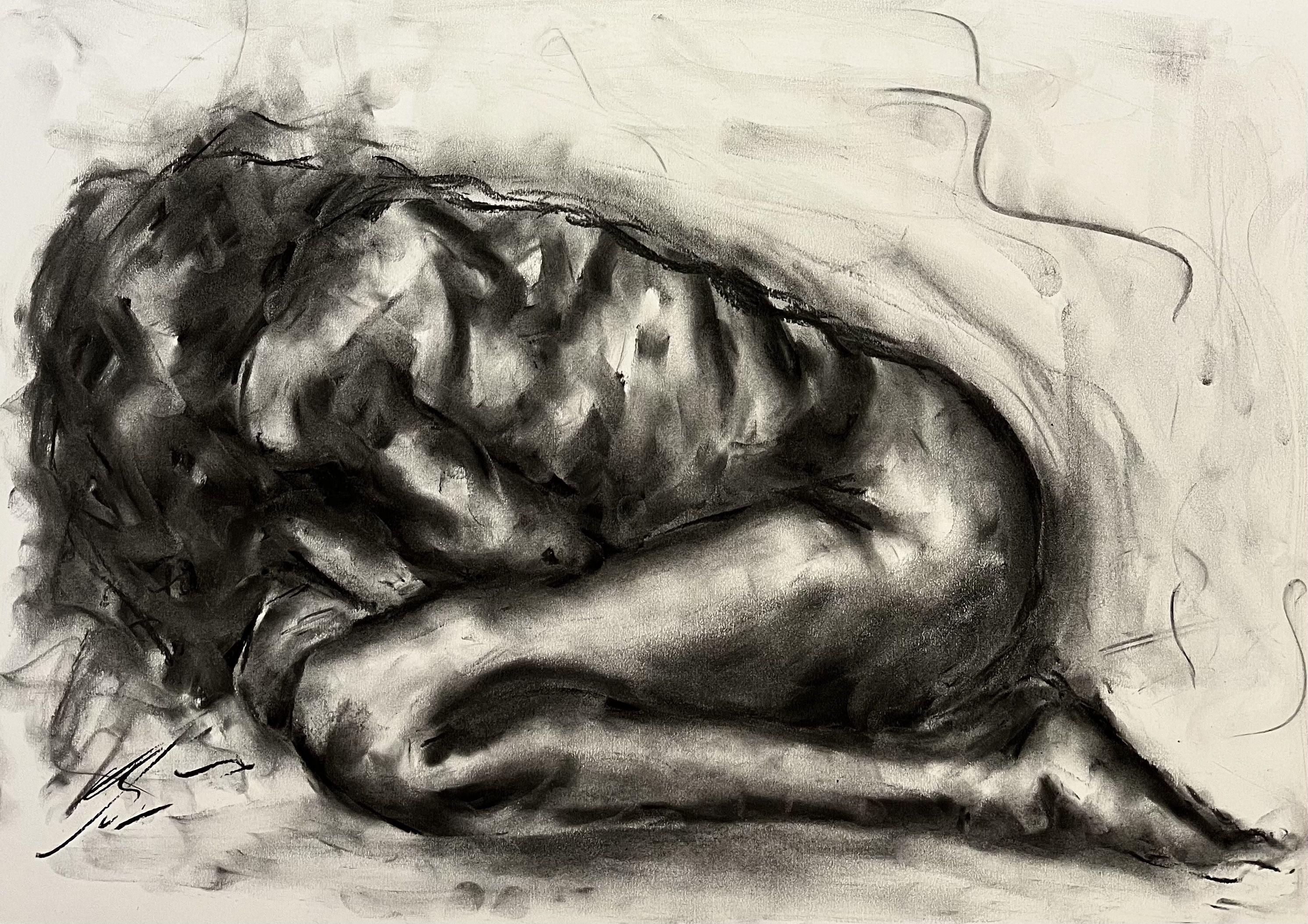 Knowledge, Drawing, Charcoal on Paper - Art by James Shipton
