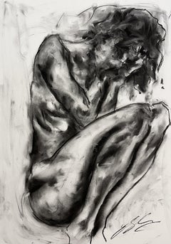 Lullaby, Drawing, Charcoal on Paper