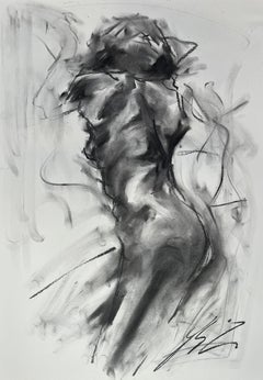 Carefree, Drawing, Charcoal on Paper