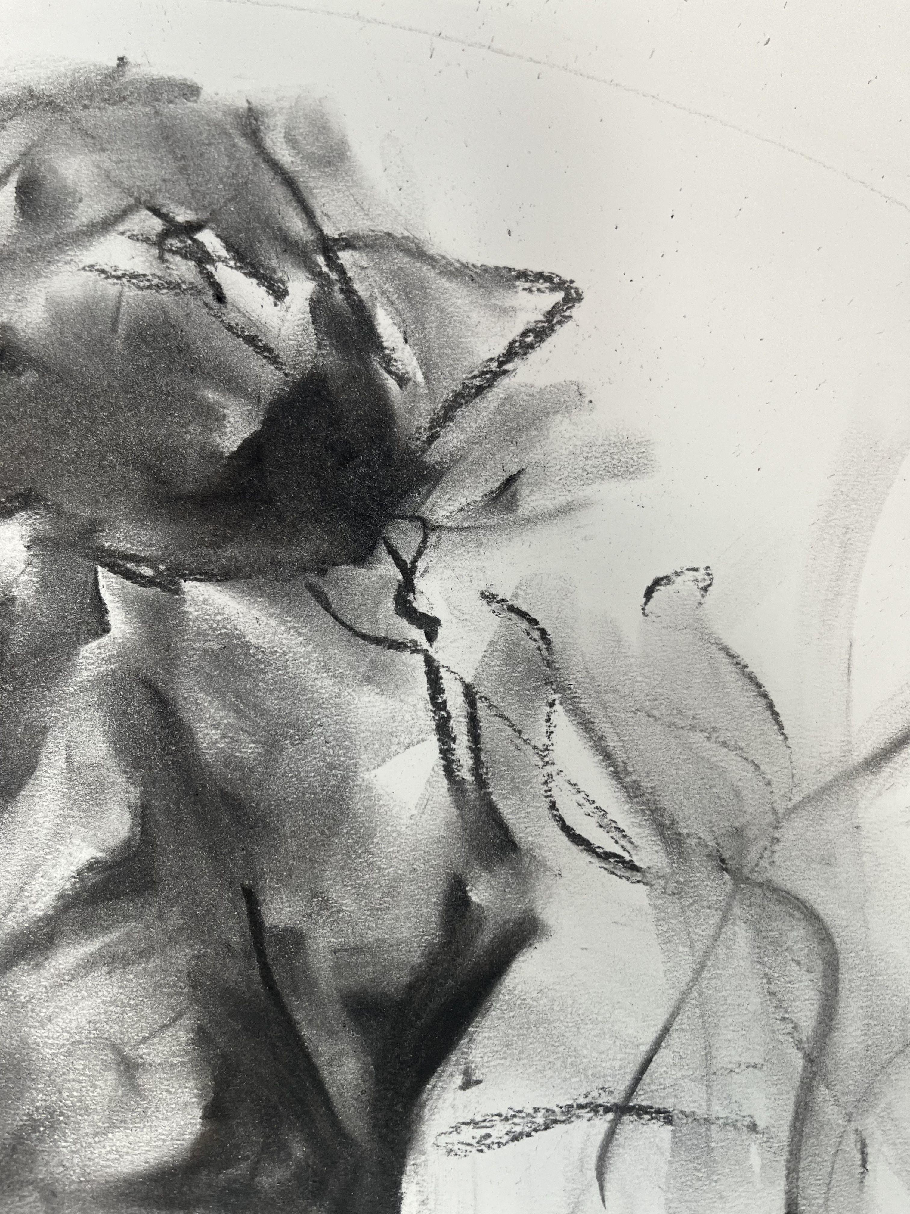 Original charcoal drawing on paper by James Shipton  My works are heavily influenced by the art work of Degas and Gustav Klimt.    My desire is to capture the human form, whilst portraying human emotion. I achieve this through a process of capturing