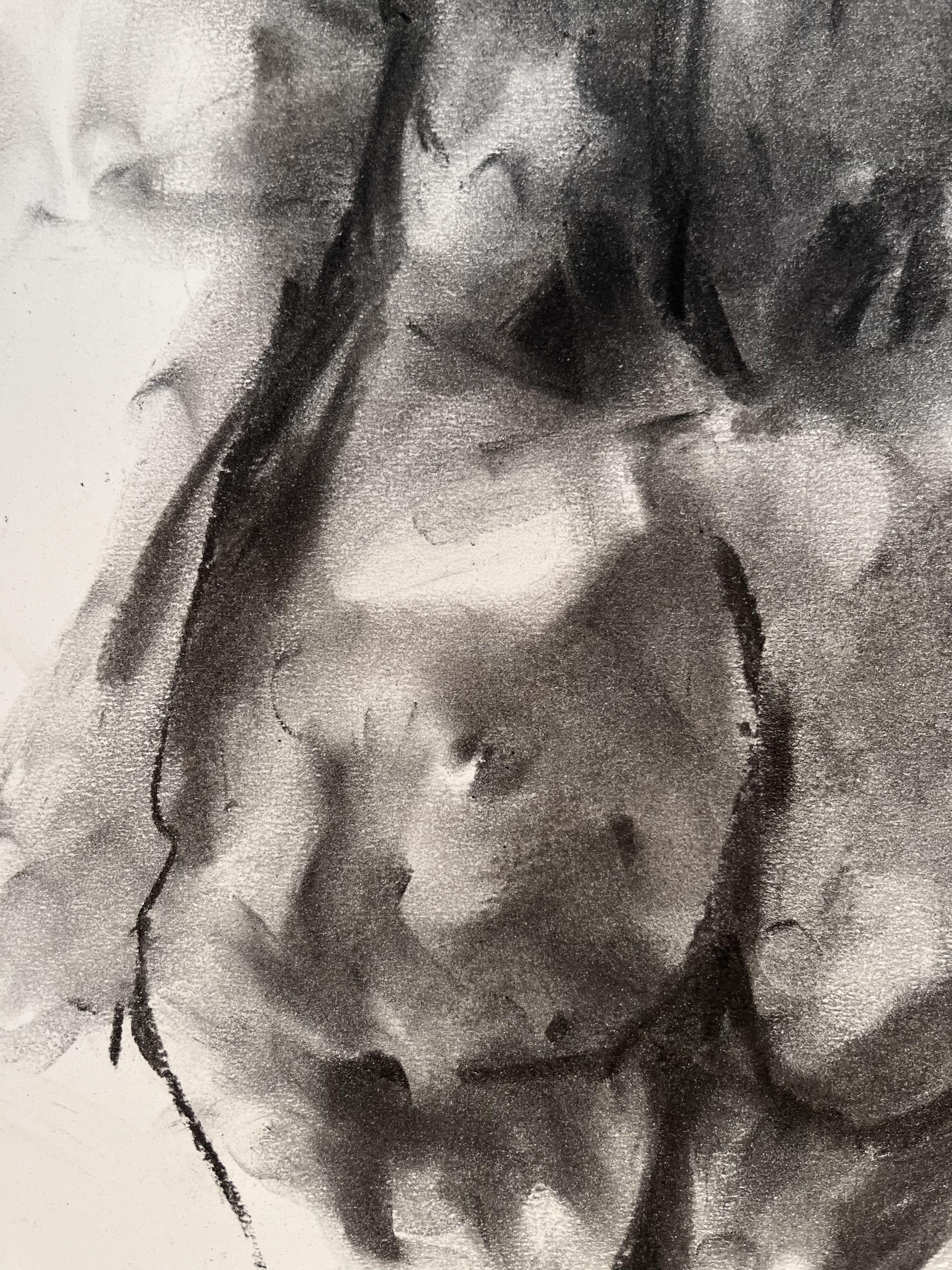 Unknown, Drawing, Charcoal on Paper For Sale 2