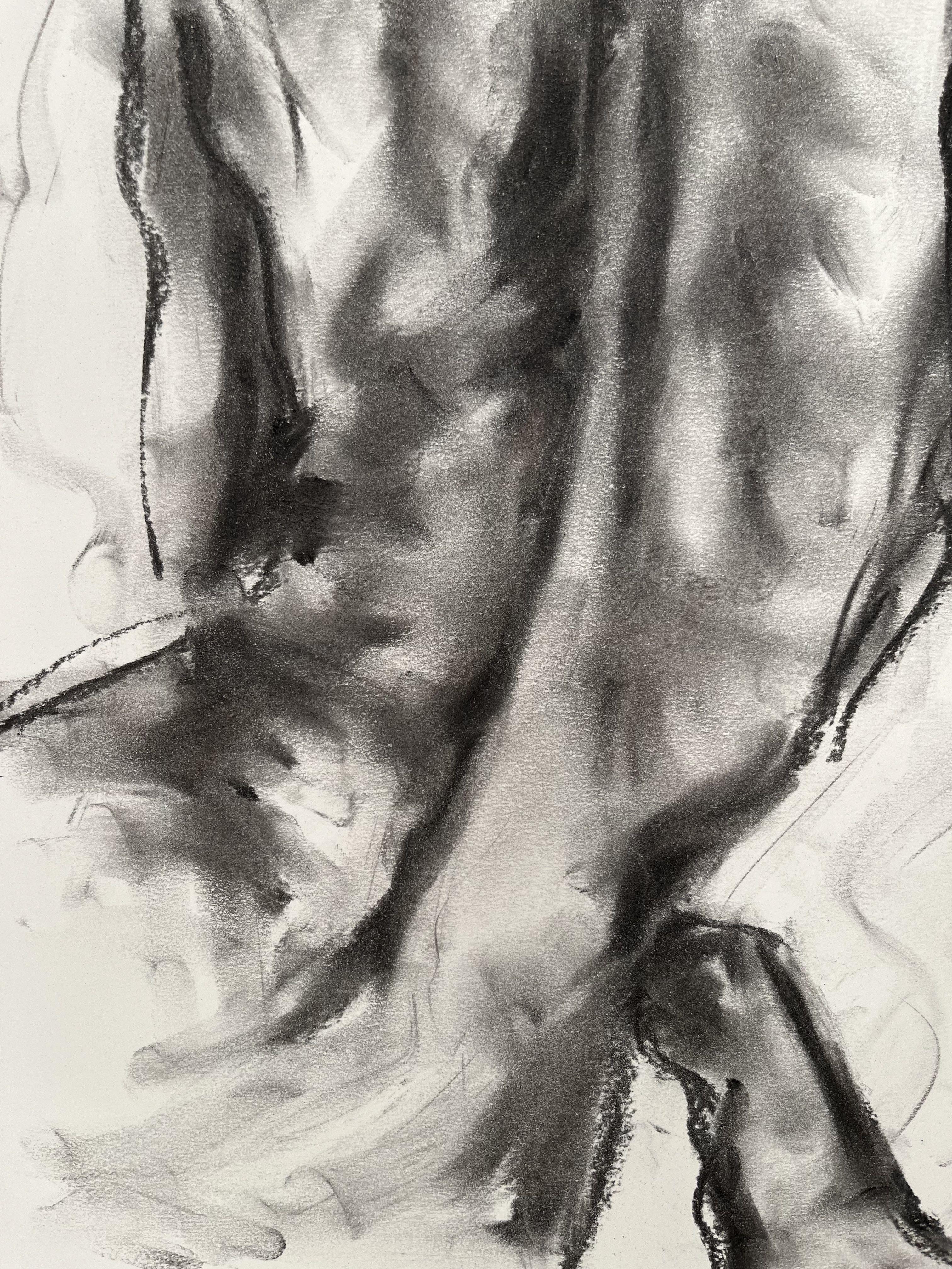 Gravity, Drawing, Charcoal on Paper For Sale 1