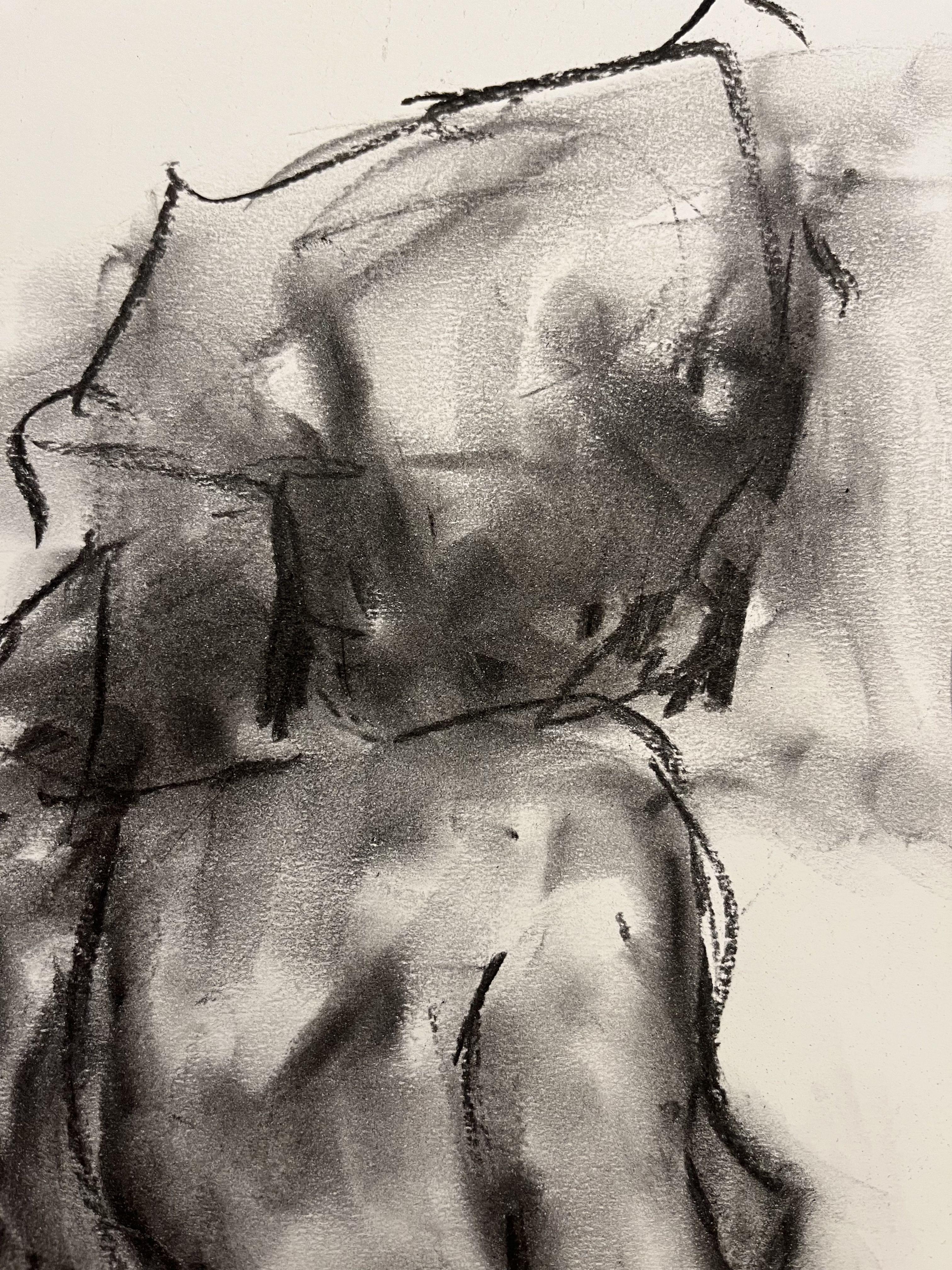Observation, Drawing, Charcoal on Paper - Impressionist Art by James Shipton