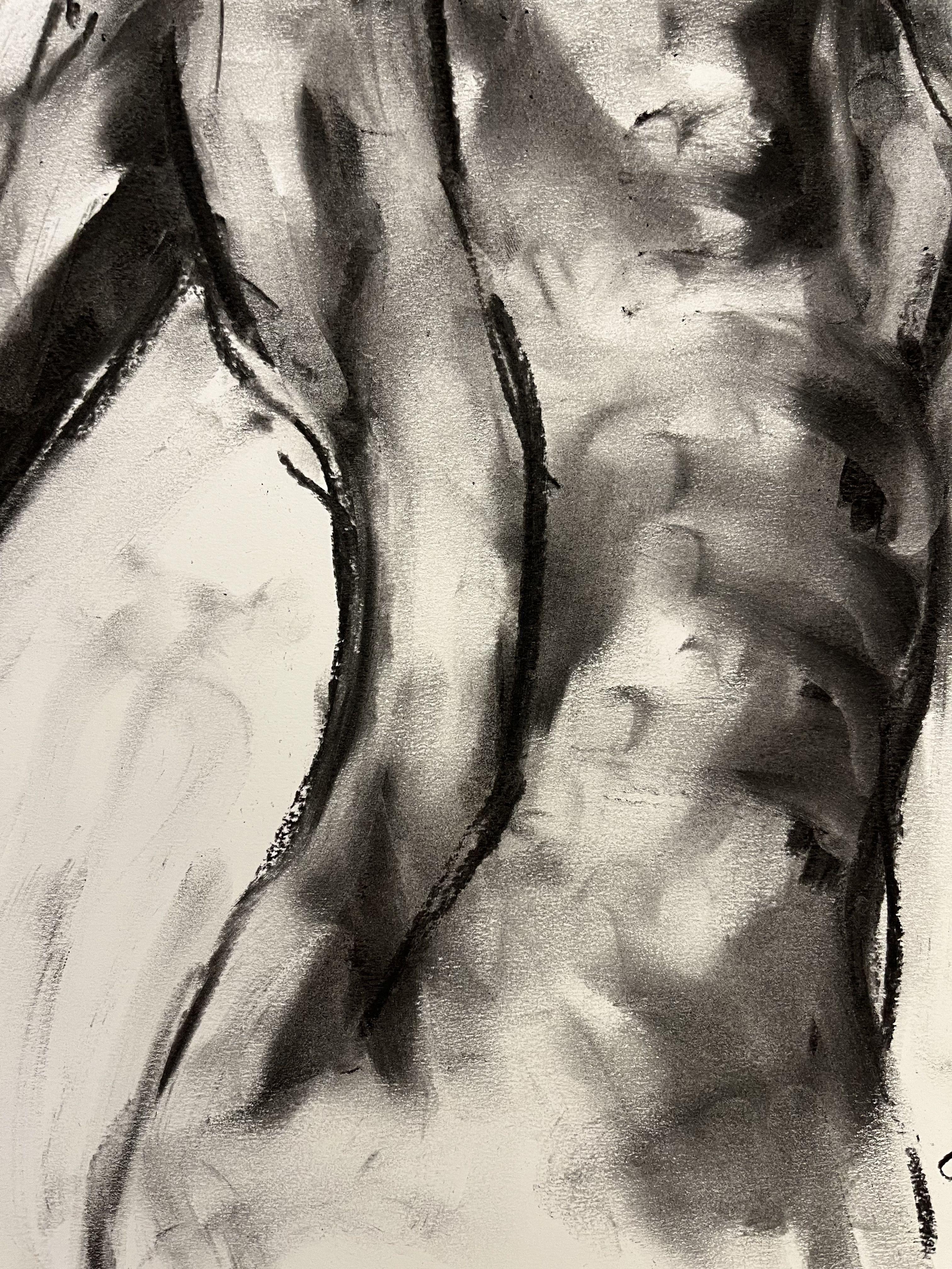 Let Go, Drawing, Charcoal on Paper For Sale 1