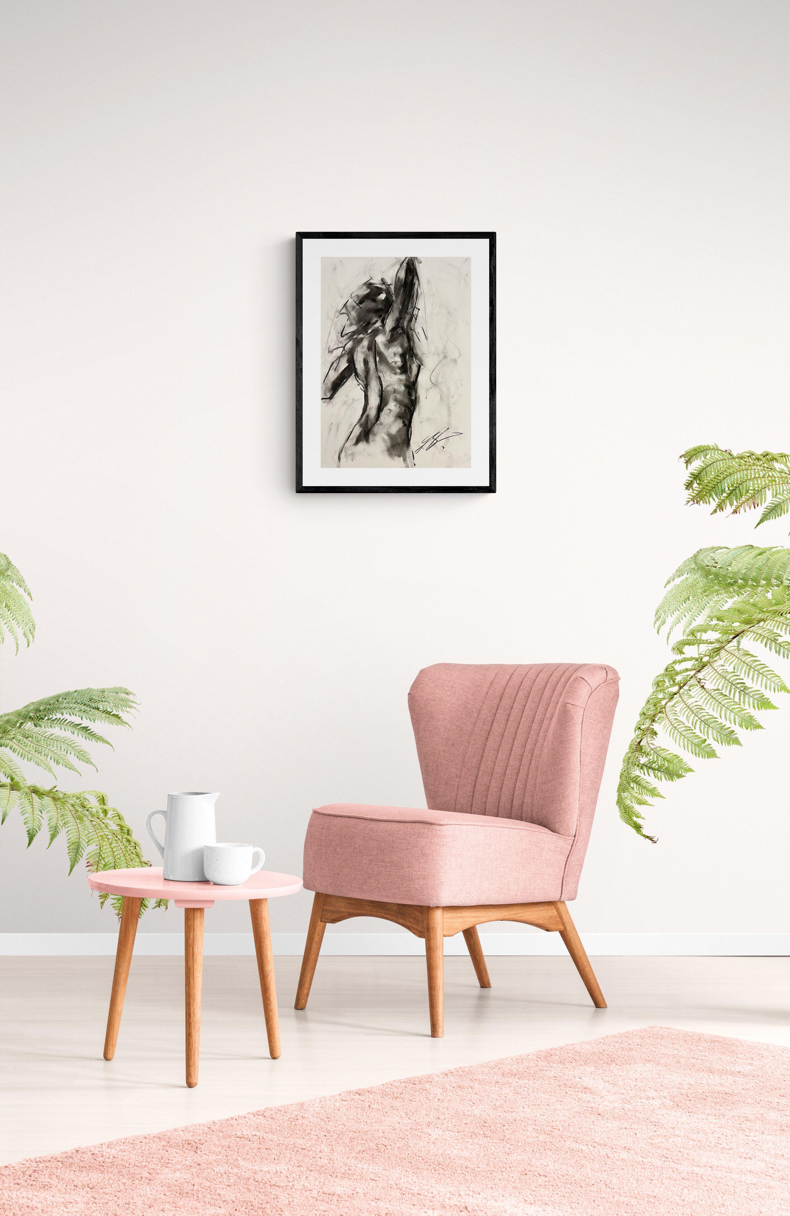 Let Go, Drawing, Charcoal on Paper For Sale 2
