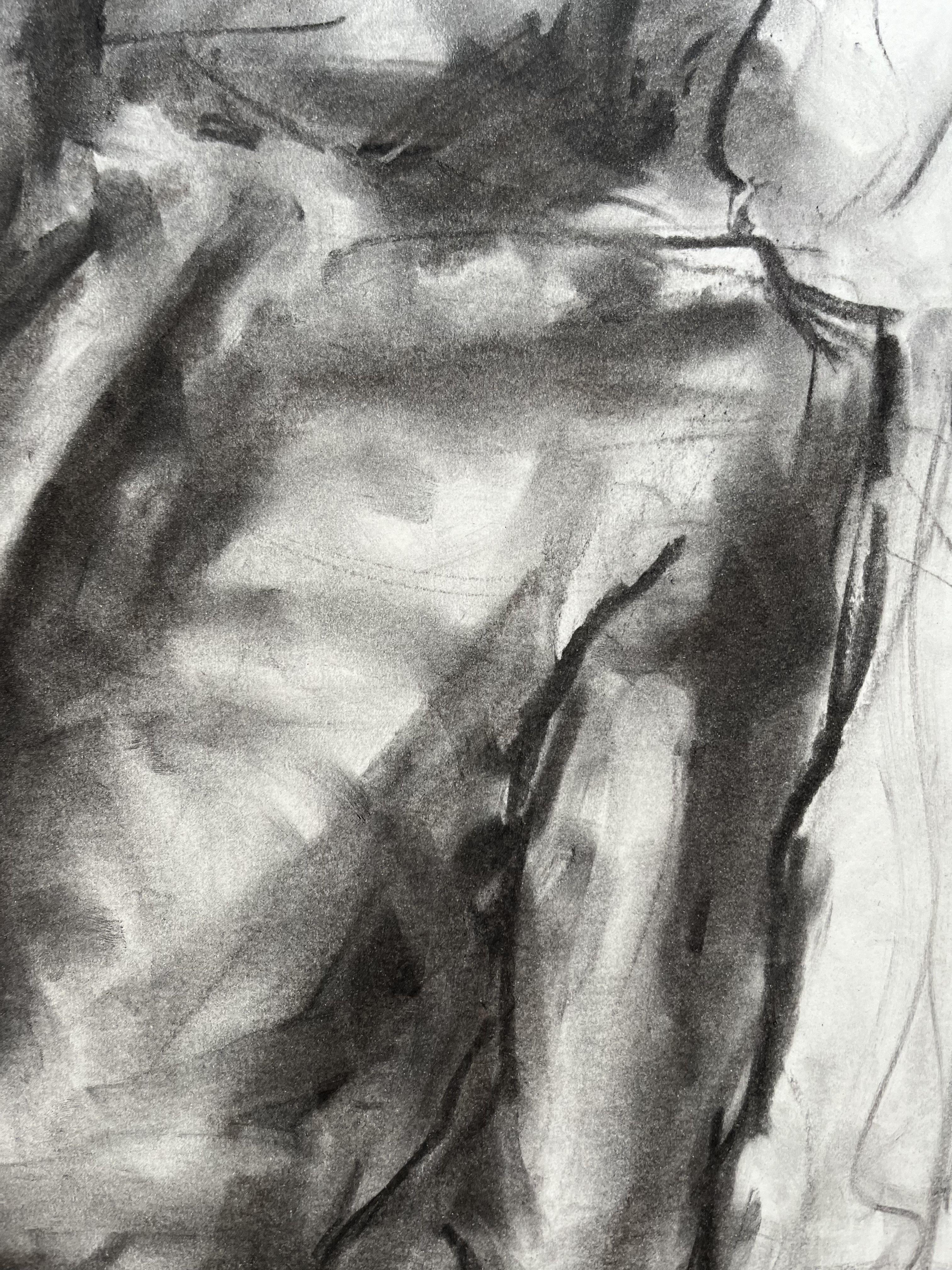 Abandon, Drawing, Charcoal on Paper For Sale 1