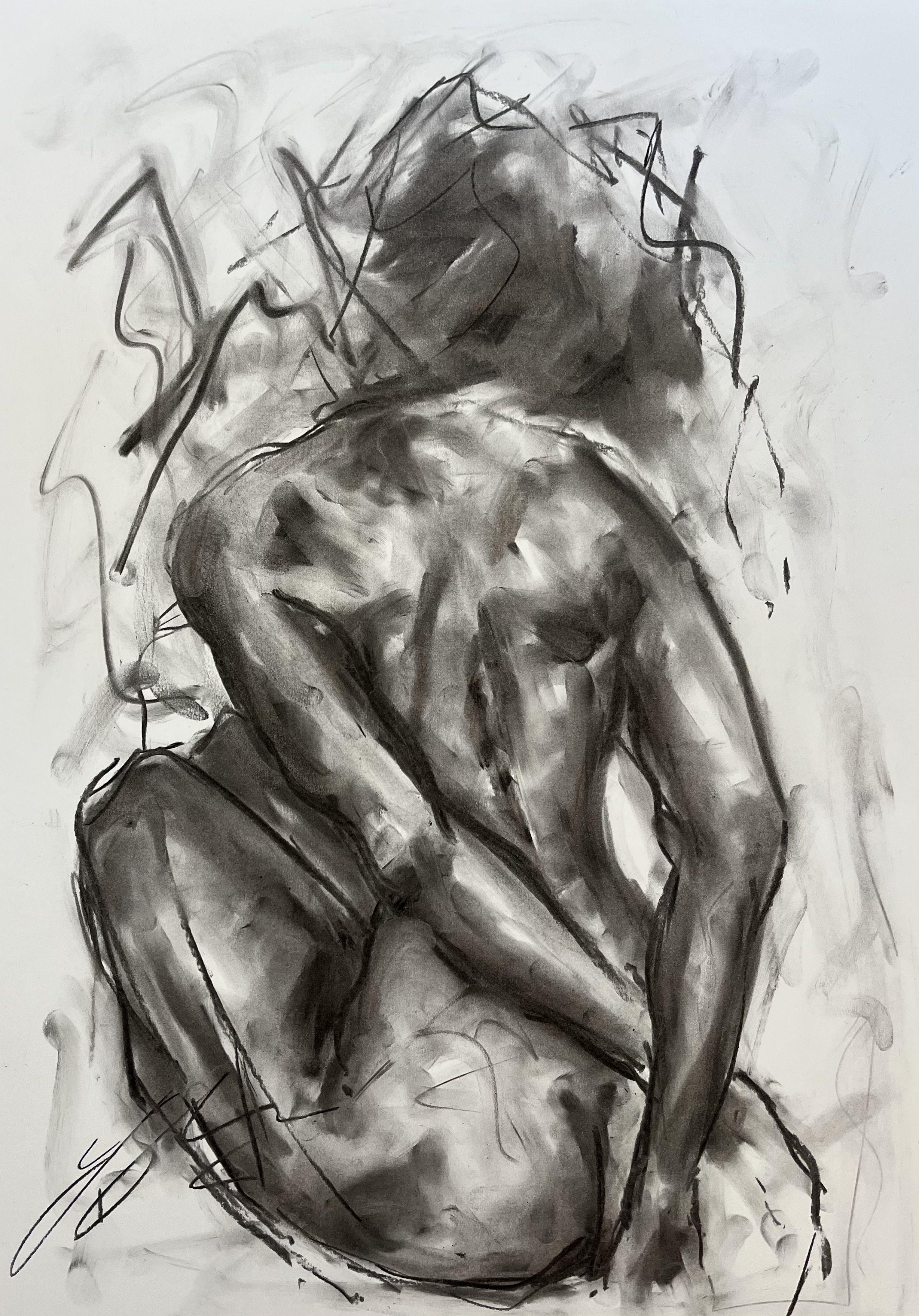 Liberation, Drawing, Charcoal on Paper - Art by James Shipton