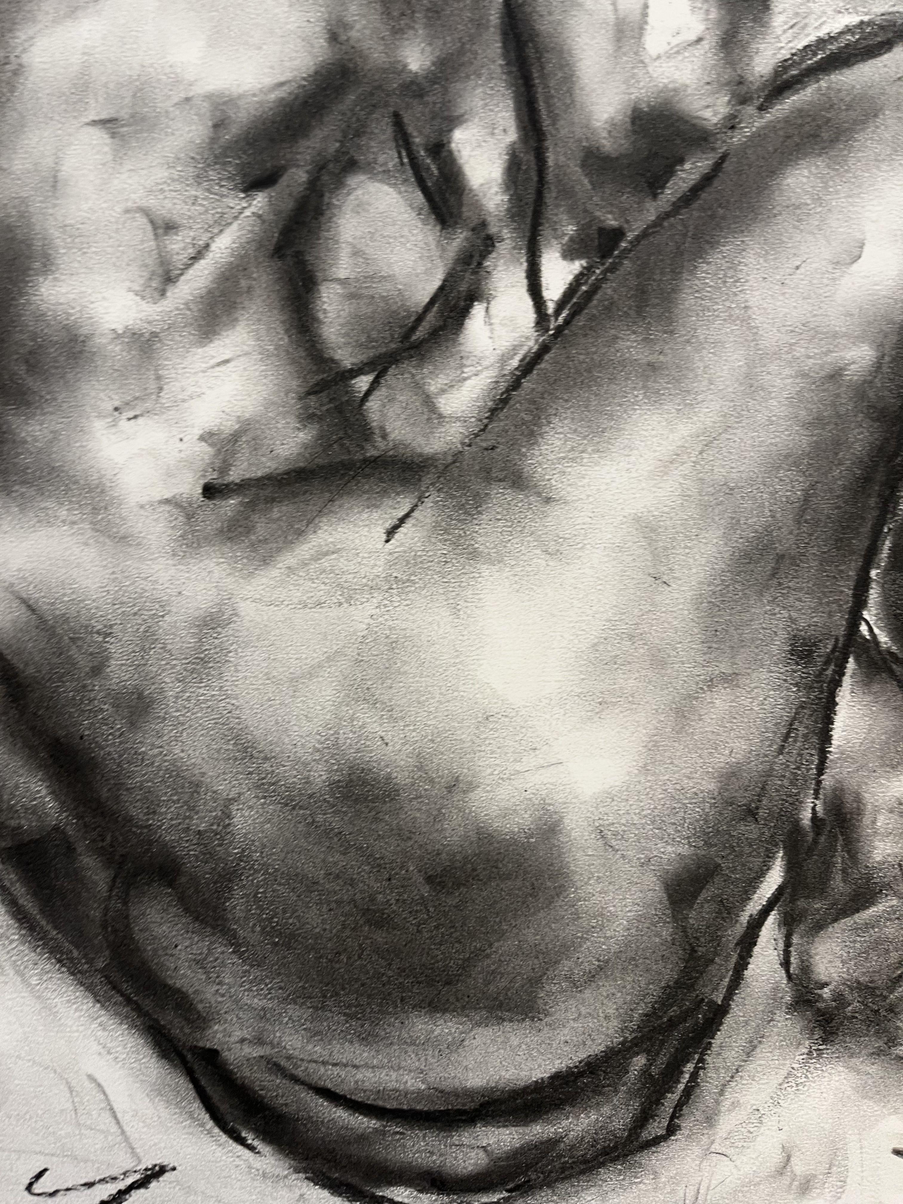 Détroit, dessin, fusain sur papier en vente 1