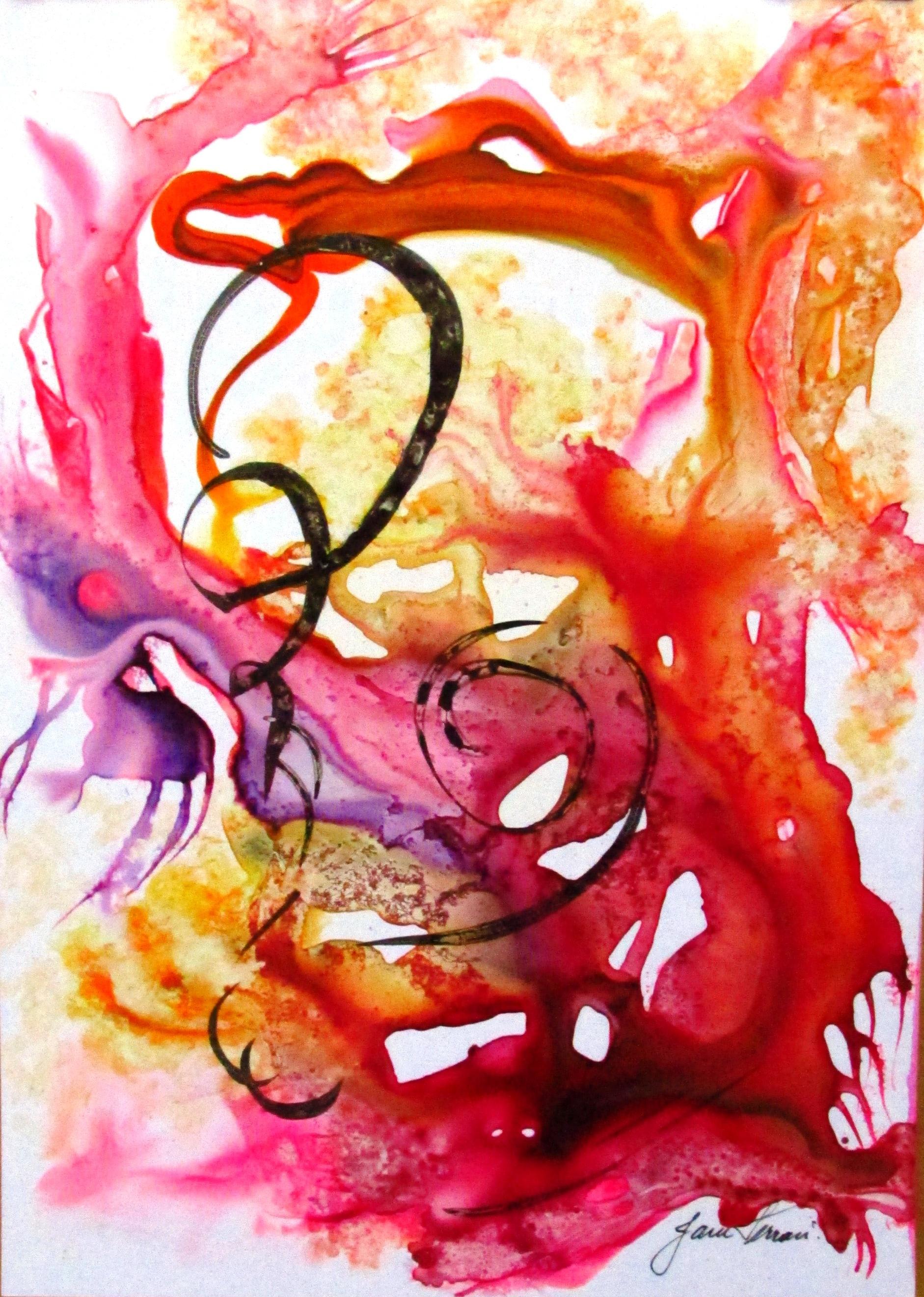 Abstract Drawing de Jane Ferrari - Granada, Pintura, Acuarela sobre papel