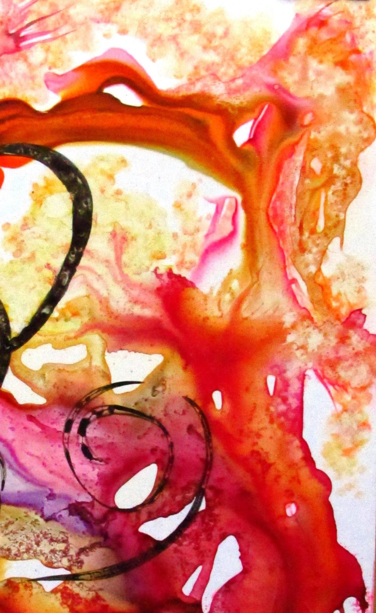 Granada, Pintura, Acuarela sobre papel - Art Abstracto de Jane Ferrari