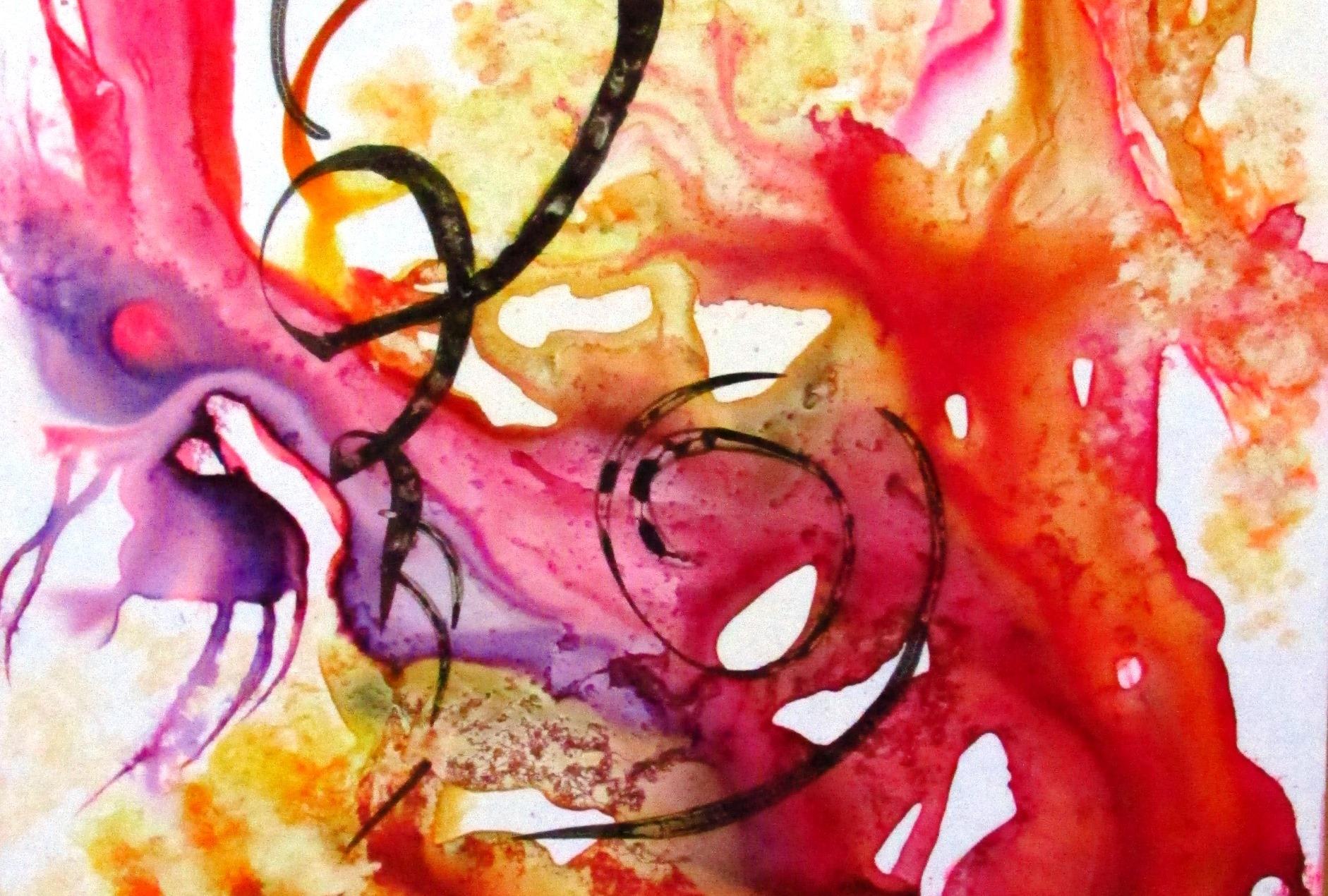 Acuarela tinta de impresora sobre papel fotográfico :: Pintura :: Abstracta :: Esta obra viene con un certificado oficial de autenticidad firmado por el artista :: Lista para colgar: No :: Firmada: Sí :: Localización de la Firma: Parte delantera