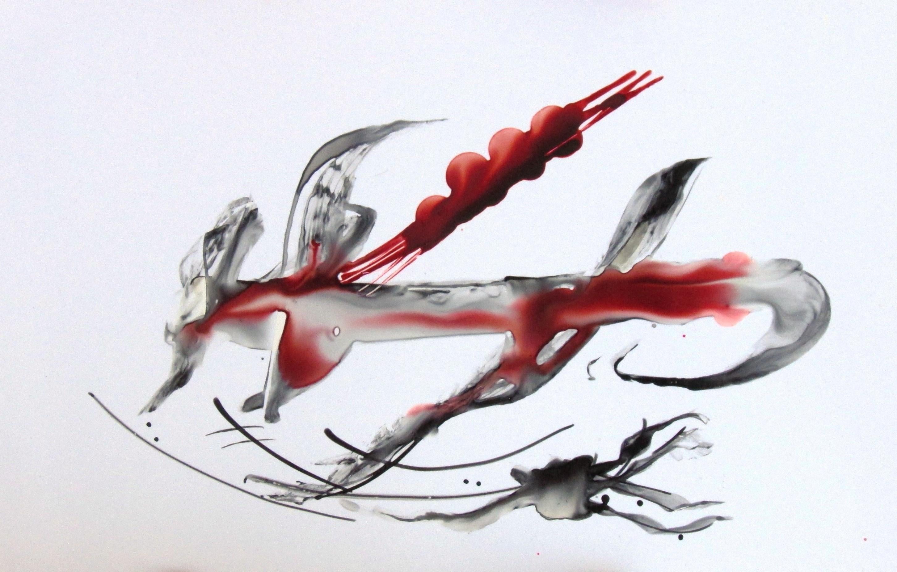 Abstract Drawing de Jane Ferrari - Space Blond, Pintura, Acuarela sobre papel