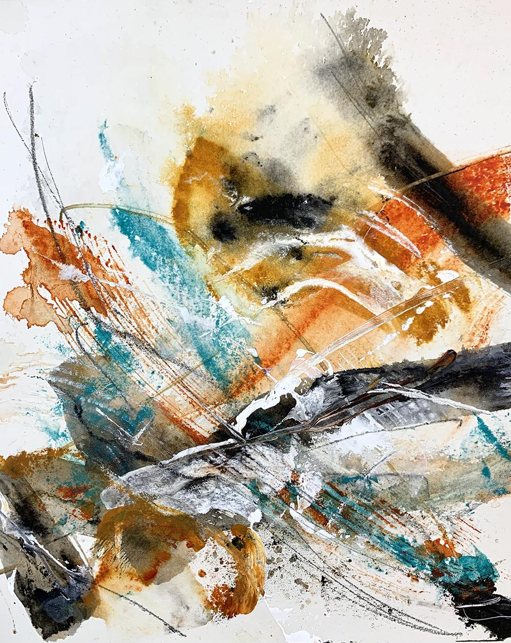 Abstract Drawing de Jean Lurssen - Alegre, Pintura, Acuarela sobre papel de acuarela