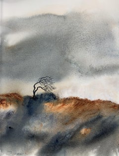 Barrido por el viento, Pintura, Acuarela sobre papel de acuarela