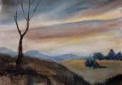 Early Evening Light, Painting, Watercolor on Watercolor Paper