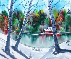 Early Winter, Painting, Watercolor on Watercolor Paper