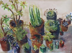 Giardino dei cactus, Pittura, Acquerello su carta