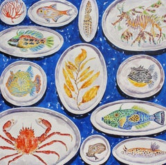 Delizie dell'oceano, Pittura, Acquerello su carta