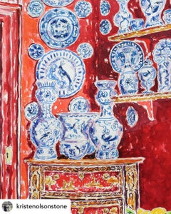 Opulent Chinoiserie, Painting, Watercolor on Paper