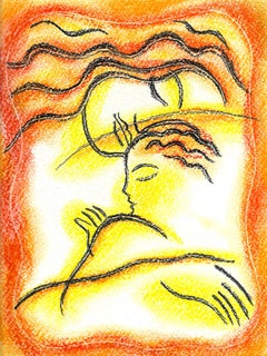 Amor de madre, Dibujo, Pasteles sobre papel