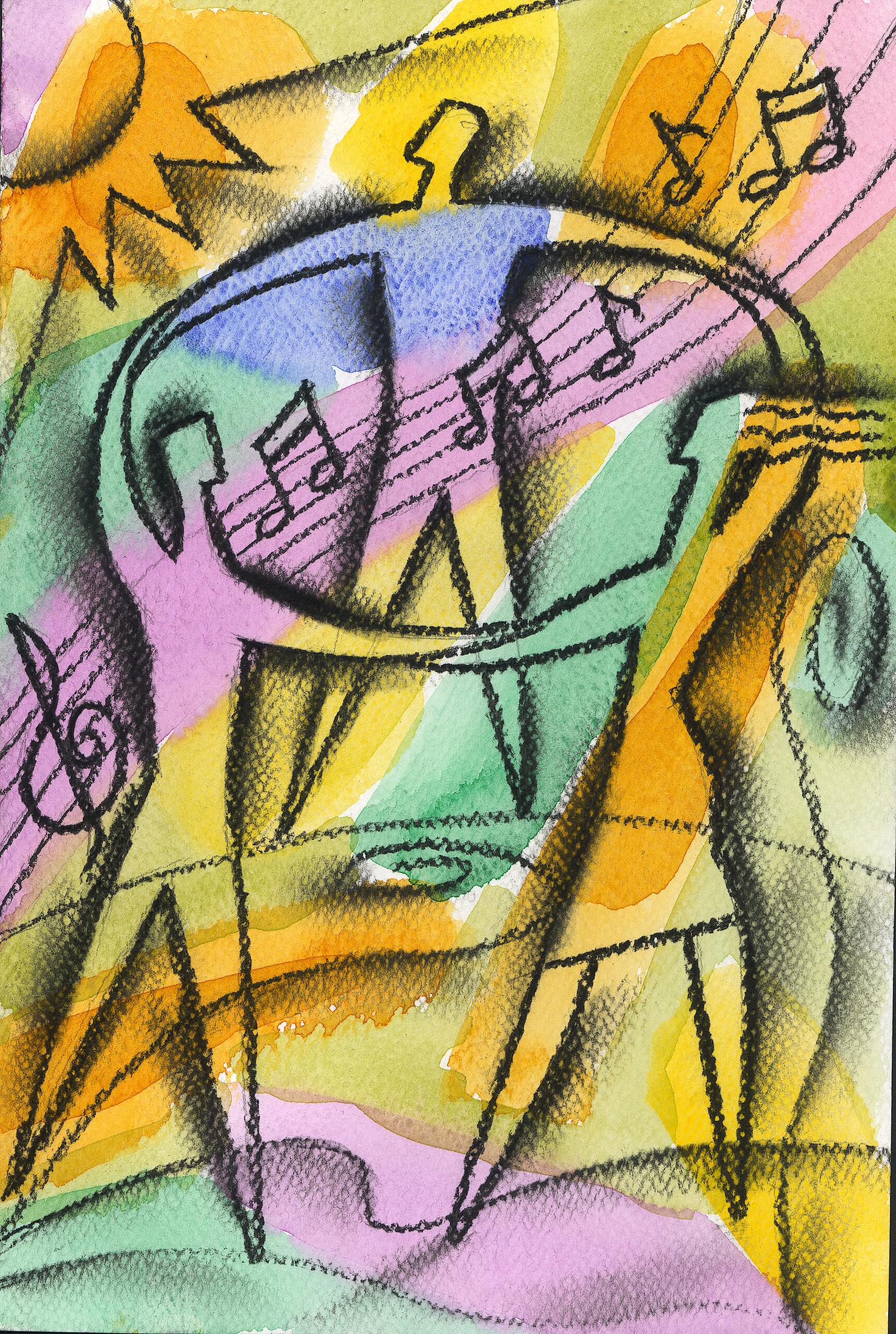 Amicizia, Pittura, Acquerello su carta