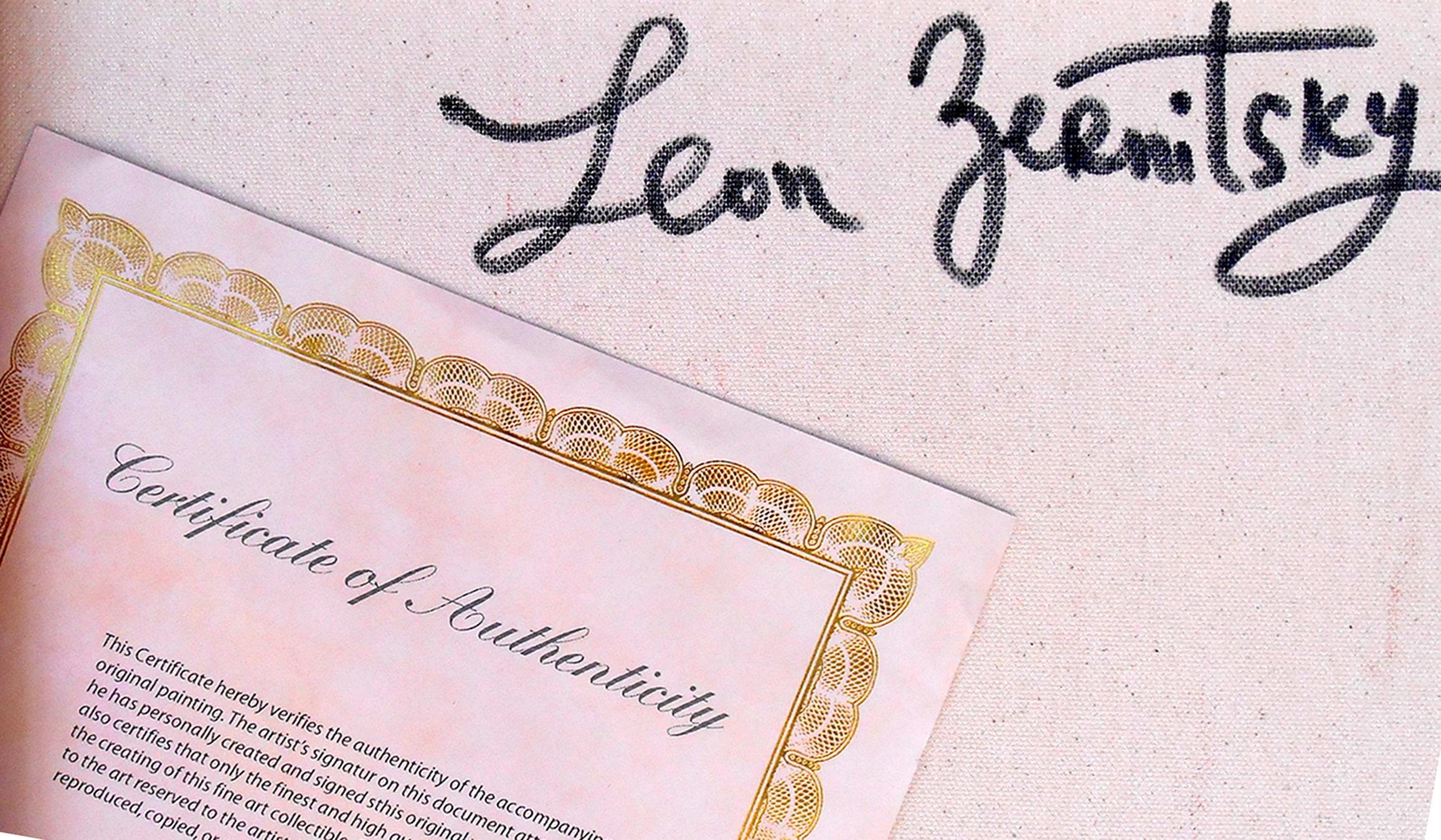 Geheimnis der Liebe, Gemälde, Aquarell auf Papier (Moderne), Art, von Leon Zernitsky 