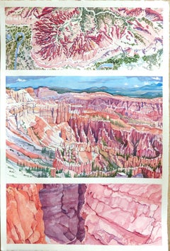 Bryce Canyon Tryptich, Painting, Watercolor on Watercolor Paper