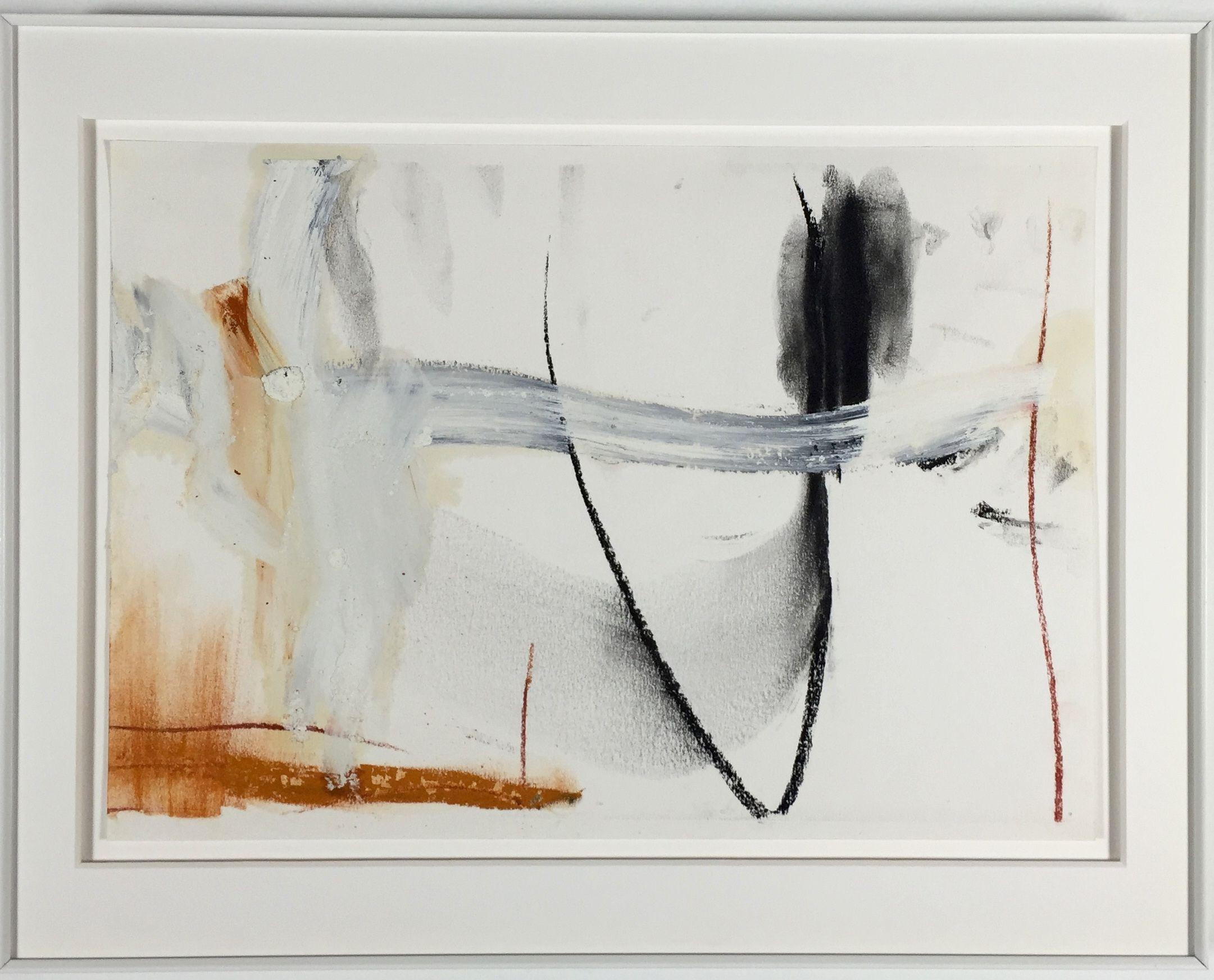 Act 1 scene 2, Drawing, Charcoal on Paper - Gray Abstract Drawing by Lisa Sanders
