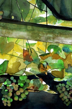 Vin en cours, peinture, aquarelle sur papier aquarelle