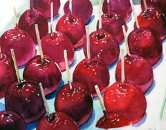 Pommes d'amour, peinture, aquarelle sur papier aquarelle