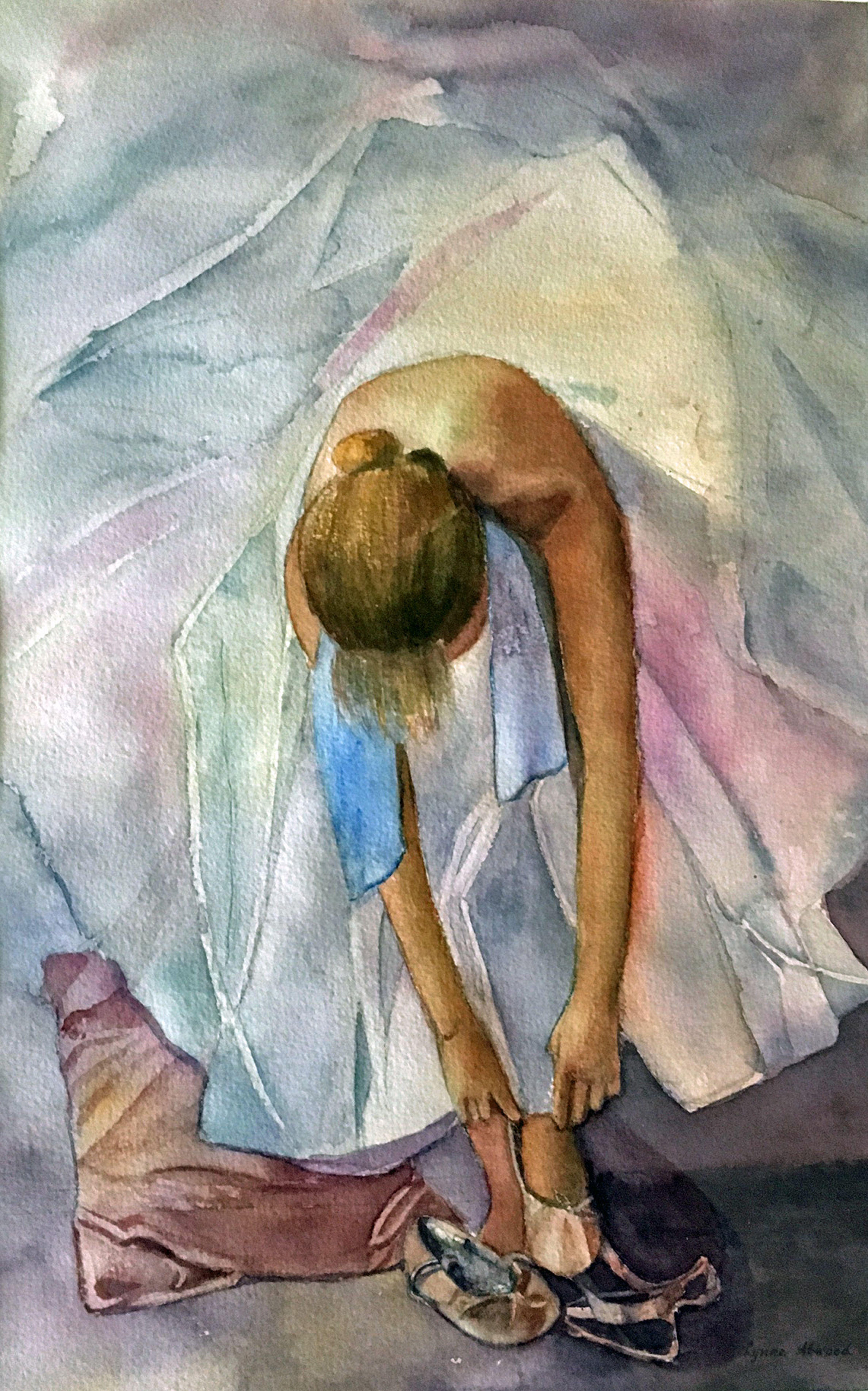 Ballerine, peinture, aquarelle sur papier aquarelle