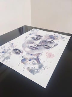 Hyper vigilance, peinture, aquarelle sur papier aquarelle