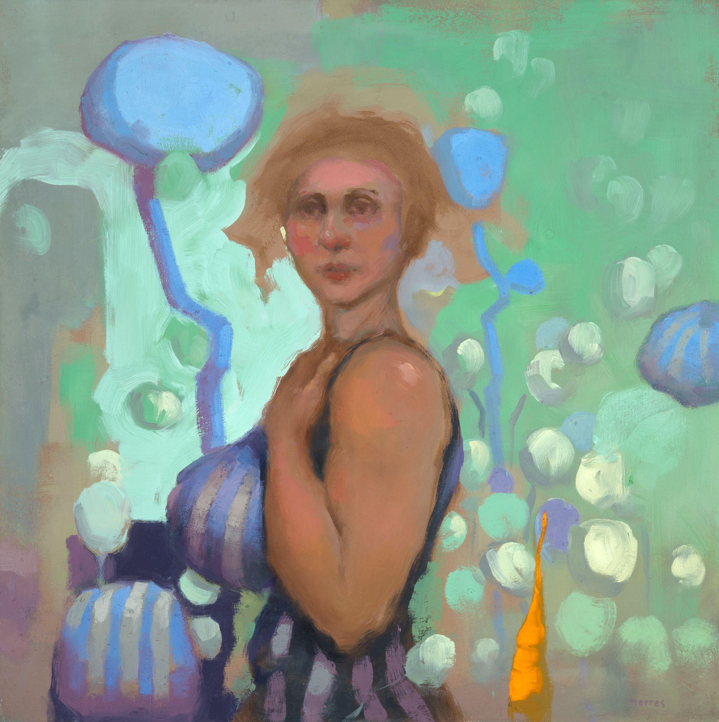 In the Garden No. 5, Painting, Oil on Canvas - Art by Aldo Cherres