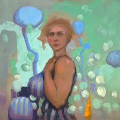 In the Garden No. 5, Gemälde, Öl auf Leinwand