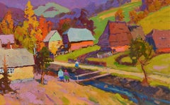 Autunno Hutsul, Pittura, Olio su tela