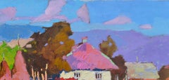 Sunny Yard, Gemälde, Öl auf Leinwand