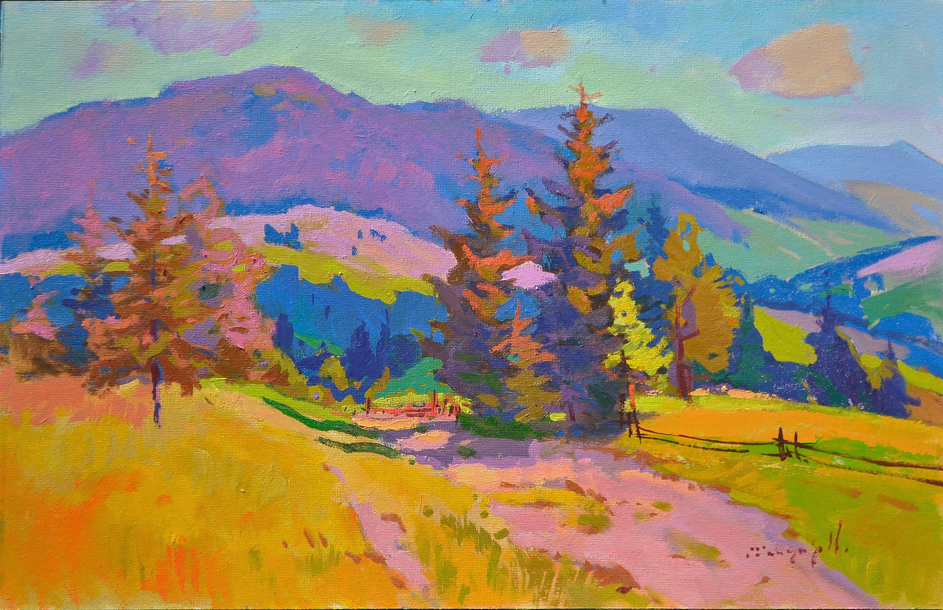 Life in the Mountains, Painting, Oil on Canvas