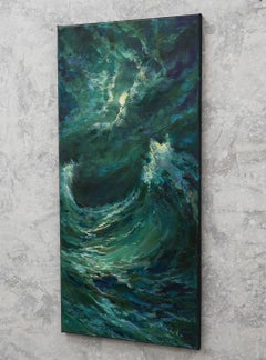Night storm, Painting, Oil on Canvas
