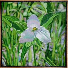Clark Lake Road Trillium, Pittura, Olio su tela