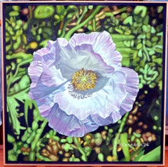 Pink Poppy II, peinture, huile sur toile