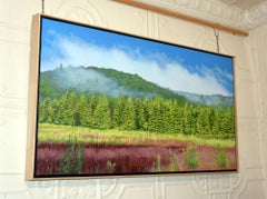Back 40-Mist in the Hills, Gemälde, Öl auf Leinwand