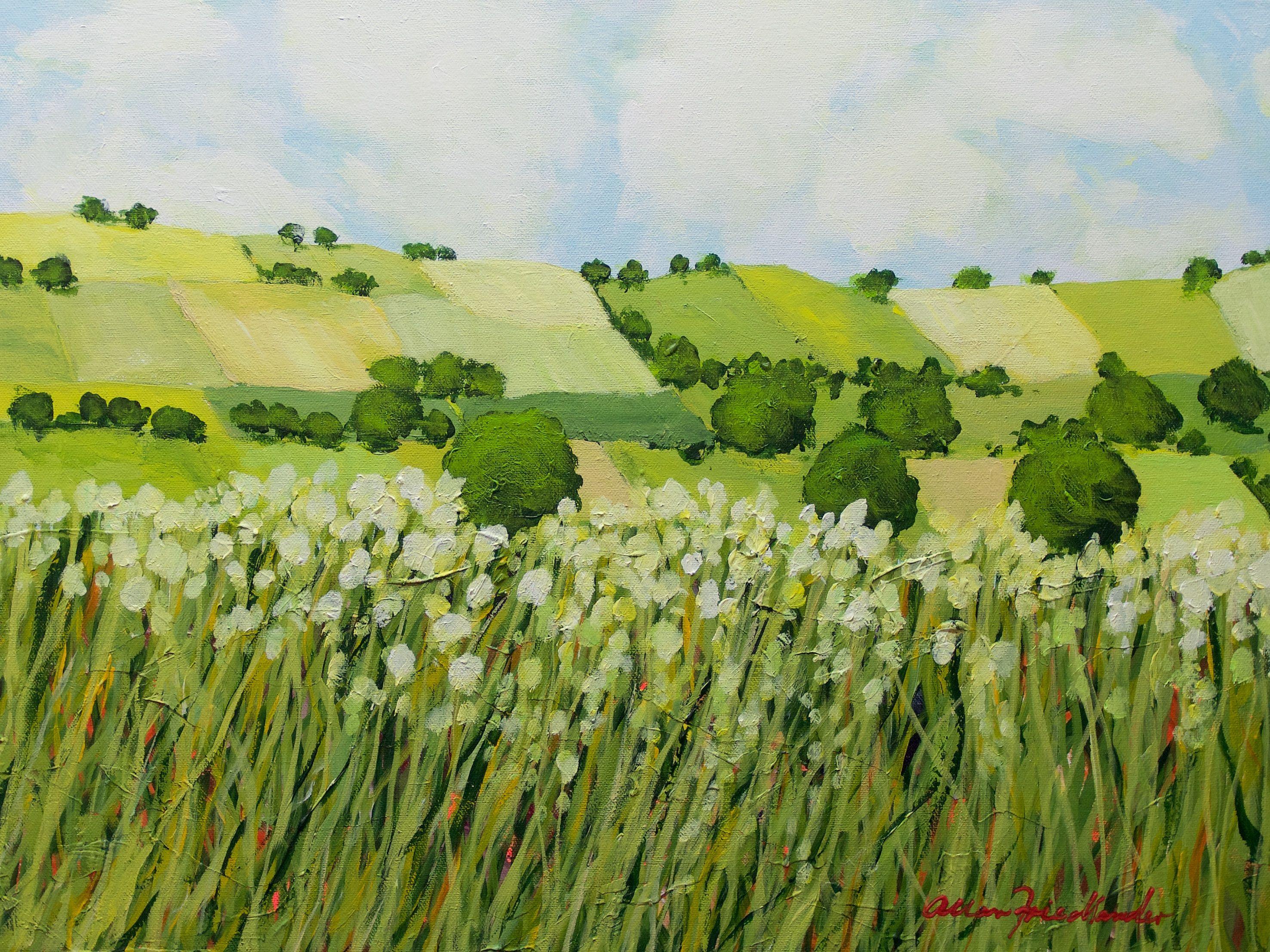 Frühes Gras, Malerei, Acryl auf Leinwand