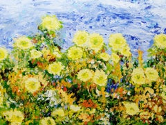 Storm Over Garden, Painting, Acrylic on Canvas