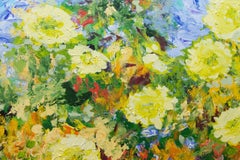 Storm Over Garden, Painting, Acrylic on Canvas