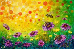 Honeybee's Paradise, Painting, Oil on Canvas
