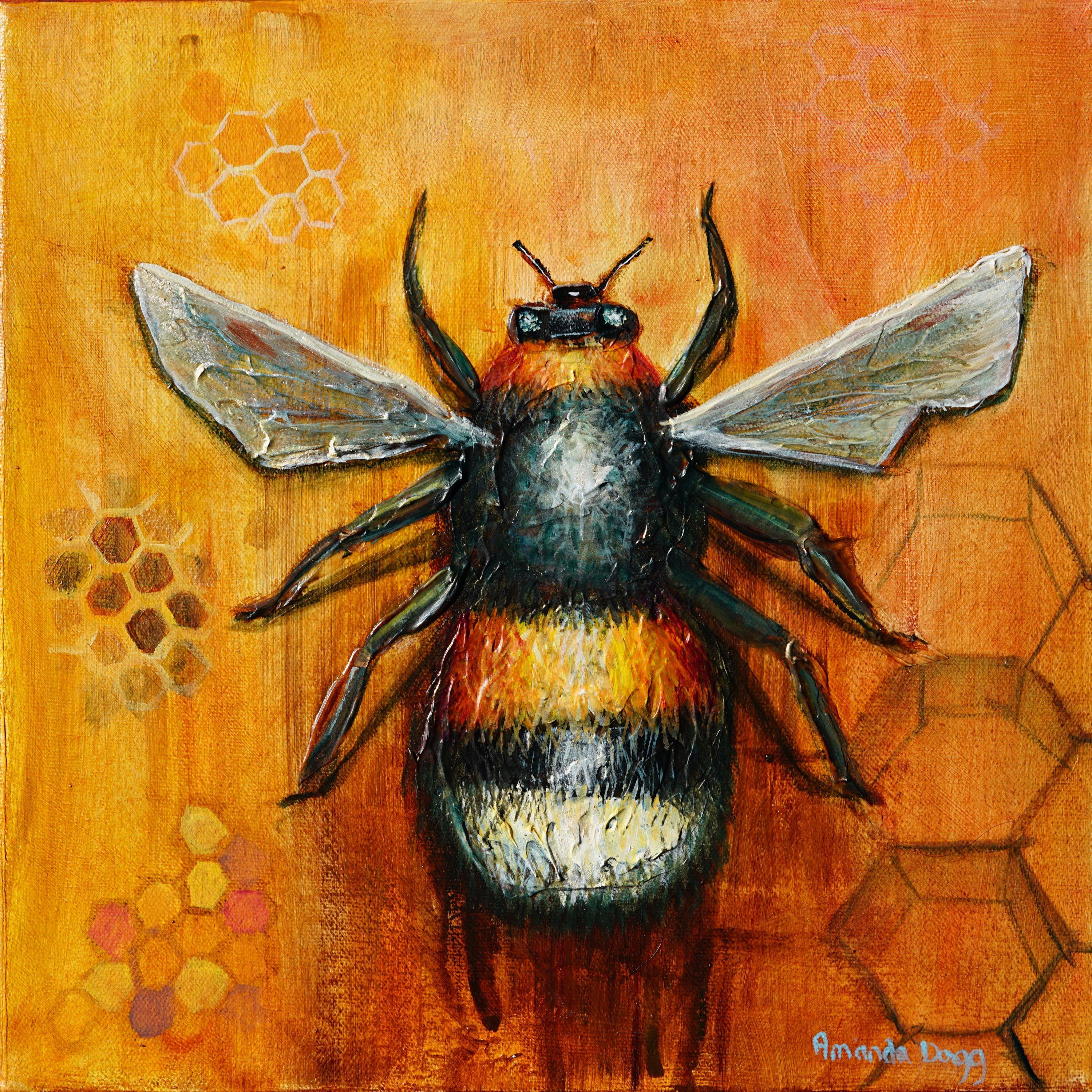 Queen Bee, Painting, Oil on Canvas - Art by Amanda Dagg