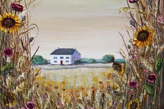Welsh Cottage Serenity, Painting, Acrylic on Canvas
