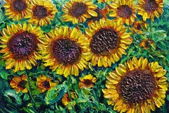 Celebrazione dei girasoli, Pittura, Acrilico su tela