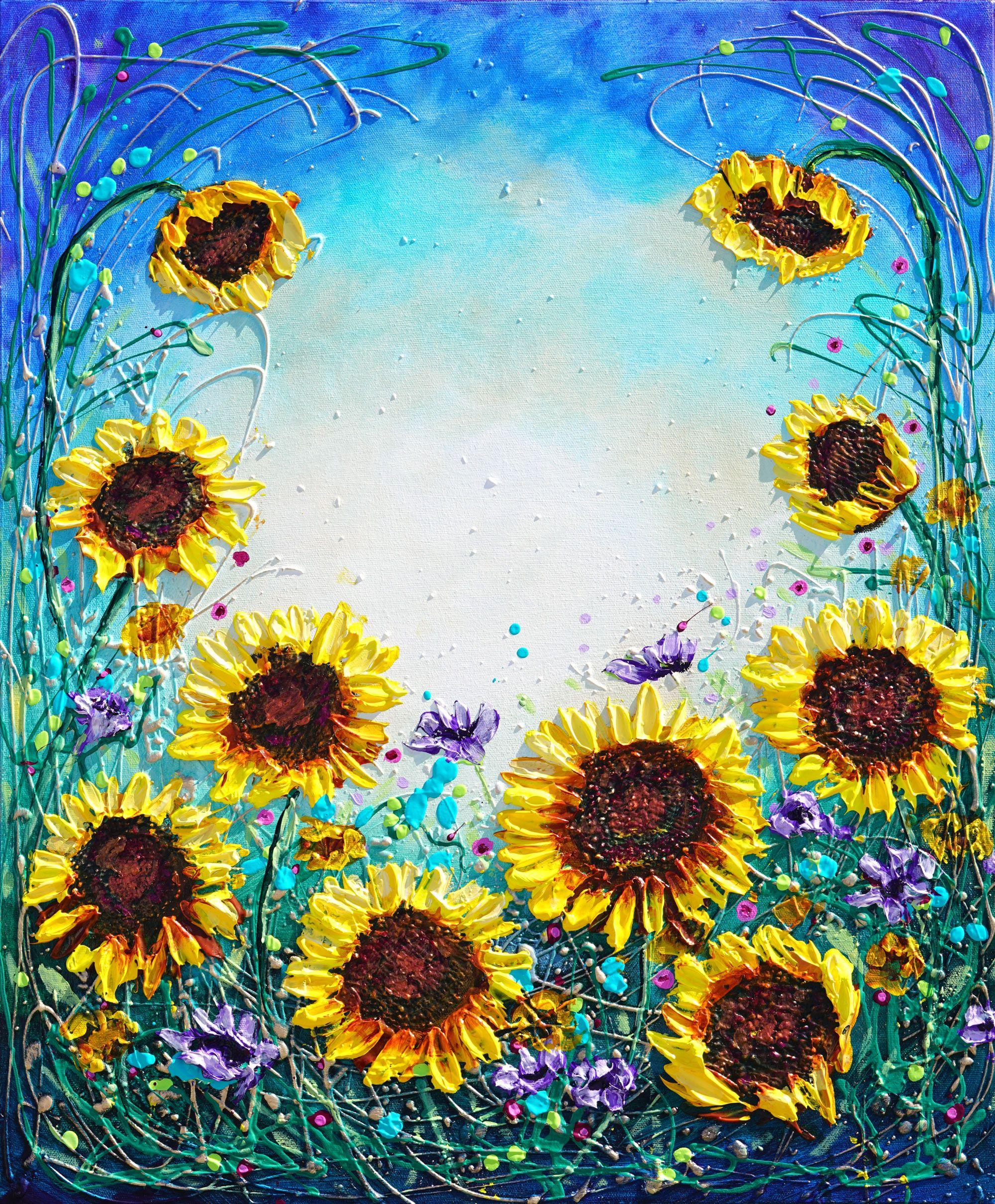 Sunflower Serenade, Painting, Acrylic on Canvas - Art by Amanda Dagg